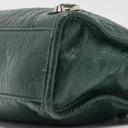 Pre Owned Balenciaga Green Leather Mini Classic City Bag