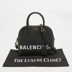 Pre Owned Balenciaga Black Leather Small Ville Bag