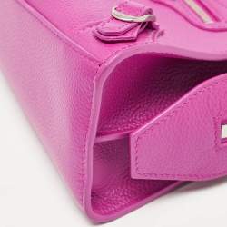 Pre Owned Balenciaga Pink Leather Mini Neo Classic City Tote