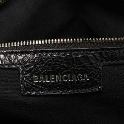 Pre Owned Balenciaga Black Leather Neo Cagole City Tote