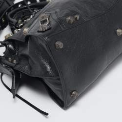 Pre Owned Balenciaga Black Leather Neo Cagole City Tote