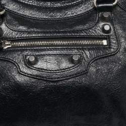 Pre Owned Balenciaga Black Leather Neo Cagole City Tote