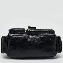 Pre Owned Balenciaga Black Glossy Leather Superbusy Sling Bag