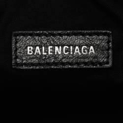 Pre Owned Balenciaga Black Glossy Leather Superbusy Sling Bag
