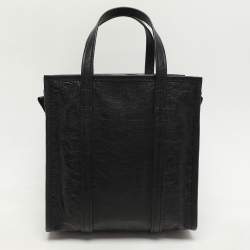 Balenciaga Black Leather Small Bazar Shopper Tote