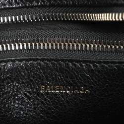 Balenciaga Black Leather Small Bazar Shopper Tote