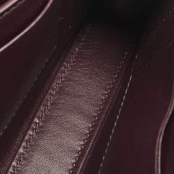 Balenciaga Dark Red Croc Embossed Leather XS Crush Chain Shoulder Bag