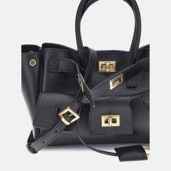 Pre Owned Balenciaga Bel Air Mini Black Leather Handbag