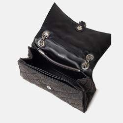 Pre Owned Balenciaga Crush Black Fabric And Leather Shoulder Bag