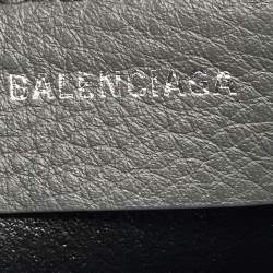 Pre Owned Balenciaga Everyday Grey Leather Zip Pouch 