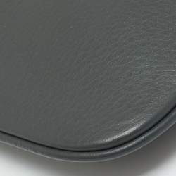 Pre Owned Balenciaga Everyday Grey Leather Zip Pouch 
