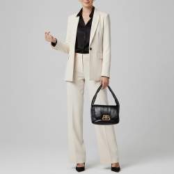 مملوكة مسبقًا Balenciaga Monaco Small Black Leather Shoulder Bag