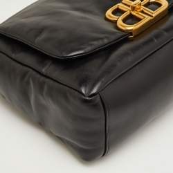 مملوكة مسبقًا Balenciaga Monaco Small Black Leather Shoulder Bag