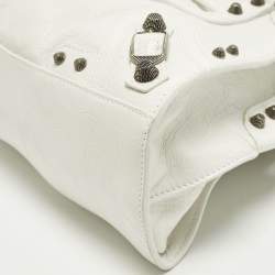 Pre Owned Balenciaga Neo Cagole XS White Leather Tote