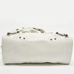 Pre Owned Balenciaga Neo Cagole XS White Leather Tote