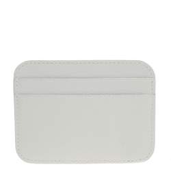 Pre Owned Balenciaga White Leather Logo Card Holder