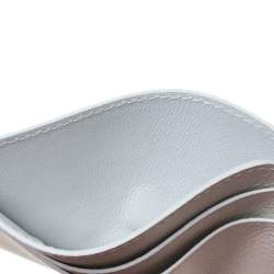 Pre Owned Balenciaga White Leather Logo Card Holder