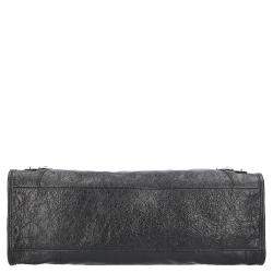 Pre Owned Balenciaga Black Leather Motocross Classic City Bag