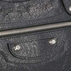 Pre Owned Balenciaga Black Leather Motocross Classic City Bag