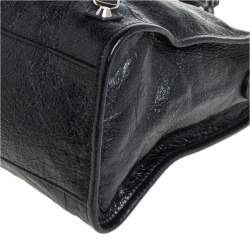 Pre Owned Balenciaga Black Leather Classic RH City Tote