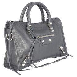 Pre Owned Balenciaga Grey Leather Classic City Small Bag