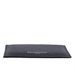 Pre Owned Balenciaga Black Leather Everyday Card Case