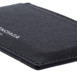 Pre Owned Balenciaga Black Leather Everyday Card Case