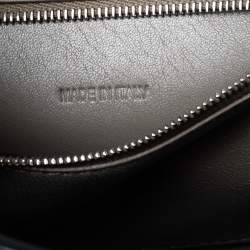 مملوكة مسبقًا Balenciaga Black/Grey Python Embossed Leather Hourglass Top Handle Bag