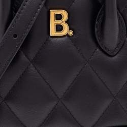 مملوكة مسبقًا Balenciaga Black Quilted Leather XXS Ville Satchel