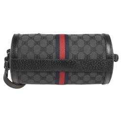 Pre Owned حقيبة بوسطون بالنسياغا x غوتشي ذا هاكر بروجيكت جلد وكانفاس أسود