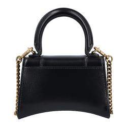 مملوكة مسبقًا Balenciaga Women's Hourglass top handle mini handbag with chain in black