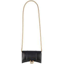 مملوكة مسبقًا Balenciaga Women's Hourglass Wallet on a chain in black