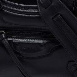 Pre Owned Balenciaga Black Leather Mini Neo Classic Tote