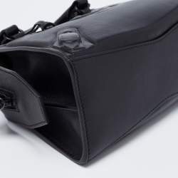 Pre Owned Balenciaga Black Leather Mini Neo Classic Tote