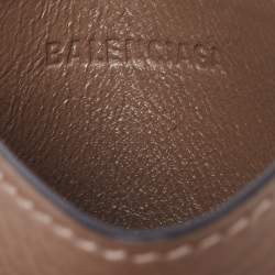 مملوكة مسبقًا Balenciaga Brown Grained Leather Neo Classic Card Holder