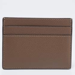 مملوكة مسبقًا Balenciaga Brown Grained Leather Neo Classic Card Holder