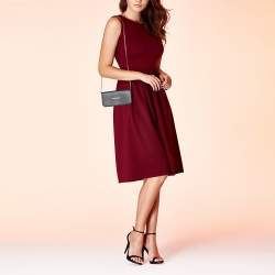 مملوكة مسبقًا Balenciaga Black Leather Everyday Wallet on Chain