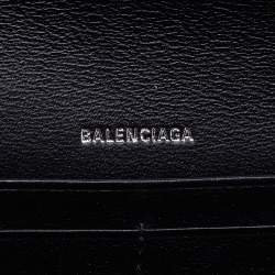 مملوكة مسبقًا Balenciaga Black Leather Everyday Wallet on Chain