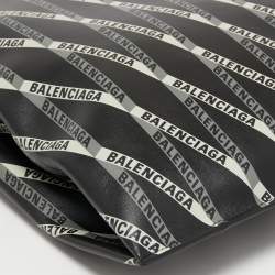 Pre Owned Balenciaga Black Leather Plastic S Shopper Clutch