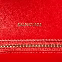 Pre Owned حقيبة بوكس بالمسياغا أورغلاس جلد أسود صغيرة بيد علوية