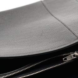 Pre Owned Balenciaga Black Leather Hourglass East-West Tote