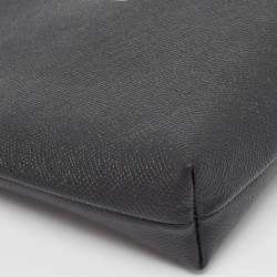 مملوكة مسبقًا Balenciaga Black Leather Logo Wristlet Pouch