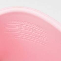 Pre Owned Balenciaga Pink Rubber Logo Chunky Slides Size 40