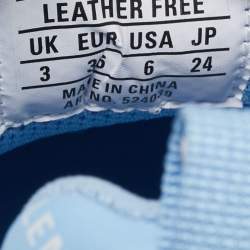 Pre Owned Balenciaga Blue Faux Leather Triple S Low Top Sneakers Size 36