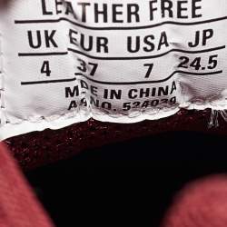 مملوكة مسبقًا Balenciaga Burgundy Faux Leather and Mesh Triple S Sneakers Size 37