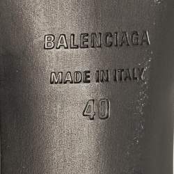 Balenciaga White Leather Le Cagole Slide Sandals Size 40