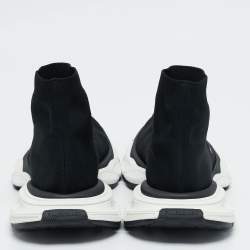 مملوكة مسبقًا Balenciaga Black Knit Fabric 3XL Sock Sneakers Size 40