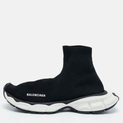 مملوكة مسبقًا Balenciaga Black Knit Fabric 3XL Sock Sneakers Size 40
