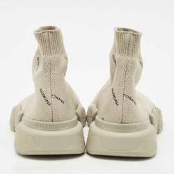 Balenciaga Grey Knit Fabric Speed Trainer Sneakers Size 36
