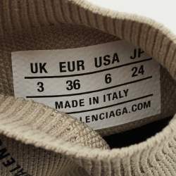 Balenciaga Grey Knit Fabric Speed Trainer Sneakers Size 36